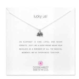 Lucky Us! Silver Elephant Necklace by Dogeared